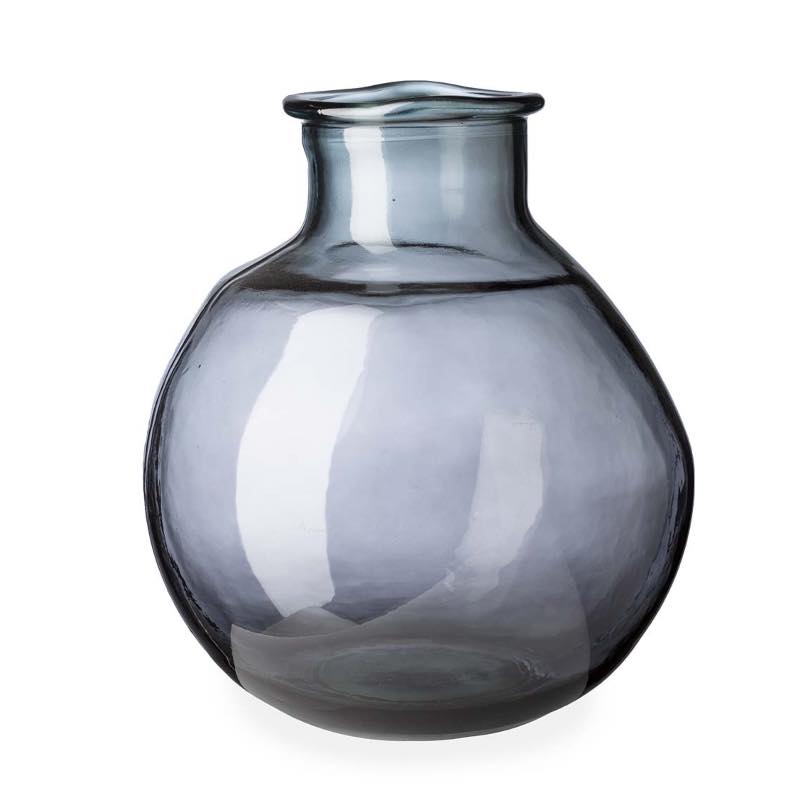 Oval Recycled Glass Balloon Vase, 12